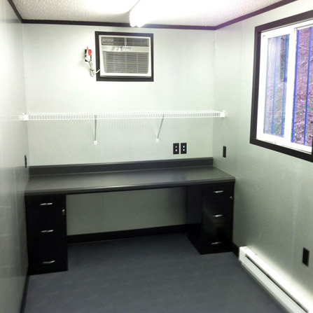 Brick Flats Mobile Storage Office Modifications
